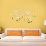 Sehaz Artworks Rings-24PC-Silver-1mm Acrylic Wall Decals or Stickers - Fast Shipping to USA & Canada - Image 2