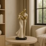 Xtore Stylish Loving Couple Resin Romantic Figurine Statue for Home Decor (Pack of 1, Golden Brown) - Fast Shipping to USA & Canada - Image 2