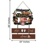 Webelkart Premium Wooden Welcome To Our Home Customised Wall Hanging Name Plate For Home Entrance outdoor, Wooden Hanging House Name Plate - (16 x 10 inches) - Fast Shipping to USA & Canada - Image 3
