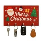 Webelkart Premium Christmas Wooden Key Holder for Home and Office Decor (Design -2) - Fast Shipping to USA & Canada - Image 2