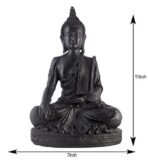 JaipurCrafts Premium Black Collection Lord Gautam Buddha Showpiece (11 INCH) - Fast Shipping to USA & Canada - Image 2