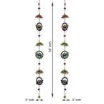 JaipurCrafts Handcrafted Rajasthani Colored Elephant & Bells Design Wall Hanging Decorative Showpiece - 34 Inch (Wood) Pack of 2 - Fast Shipping to USA & Canada - Image 2