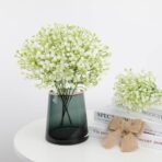 VRB Dec 20 Pcs Artificial Baby's Breath Flower Bunch,Gypsophila Bouquets Flower Sticks for Vase,Flowers for Vases, Decoration Items for Living Room,Home Decor,Chritmas (20 Pcs - White Gypsophila) - Fast Shipping to USA & Canada - Image 2