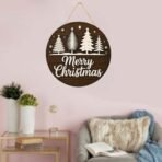 Webelkart Antique Merry Christmas Door Wall Hanging| Christmas Tree Decoration Items| Xmas Decor Hanging (10" Inches) - Fast Shipping to USA & Canada - Image 3