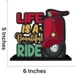 Webelkart Wooden Life is A Beautiful Ride Motivational Quotes Table Decoration for Office Desk | Home Decor Item | Living Room | Modern Art Wood Showpiece Gift Items - Fast Shipping to USA & Canada - Image 3