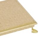 Webelkart Wooden Brass Fitted Golden Rajwadi Chowki/Patla -4.50"x 4.50"x 2.00" Inch - Fast Shipping to USA & Canada - Image 4