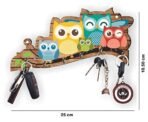 Webelkart Premium 'Owl Family' Decorative Wooden Printed Key Holder for Home Decor Key Hangers Keychain Holder & Key Holder for Wall (25 cm, 6 Hooks) - Fast Shipping to USA & Canada - Image 3