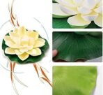 VRB Dec Artificial Big Foam Lotus Flower Fake Foam Water Floating Flowers for Pooja Thali Festival and Events Outdoor Indoor Home Decoration and Craft (Multi-Pack of 16 Pcs) - Fast Shipping to USA & Canada - Image 3