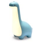 One94Store Plastic Dinosaur LED Night Lamp for Kids | Rechargeable Bedside Light with Touch Control & Adjustable Brightness | Cute Kawaii Desk Lamp for Bedroom, Nursery & Gifting (Blue) - Fast Shipping to USA & Canada
