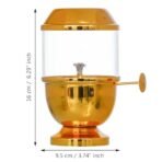 Webelkart Antique Lanterns for Home Decor Akhand Diya Qith Adjustable Bati for Puja Decor|Oil Puja Lamp for Aarti Pooja Article Metal Diya for Diwali ( 6.29" Inches- Metal ) - Fast Shipping to USA & Canada - Image 3