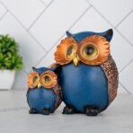 Global Grabbers Owl Statue for Good Luck Showpiece Home Decor Items for Living Room and Gifts (Blue) - Fast Shipping to USA, Canada & India - Image 5