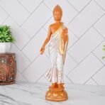 Global Grabbers New Standing Buddha Statue showpiece Idol Home Decor Items for Living Room and Gifts (White Brown) - Fast Shipping to USA, Canada & India - Image 3