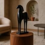 Xtore Elegant Black Horse Figurine | Modern Minimalist Home,Office Decor | Sleek Resin Sculpture | Contemporary Home Accent - Fast Shipping to USA & Canada - Image 2
