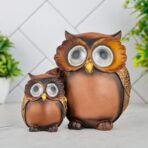 Global Grabbers Owl Statue for Good Luck Showpiece Home Decor Items for Living Room and Gifts (Brown) - Fast Shipping to USA, Canada & India - Image 4