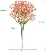 VRB Dec 20 Pcs Artificial Baby's Breath Flower Bunch,Gypsophila Bouquets Flower Sticks for Vase,Flowers for Vases, Decoration Items for Living Room,Home Decor,Chritmas (20 Pcs - White Gypsophila) - Fast Shipping to USA & Canada - Image 3