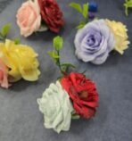 VRB Dec 6 pcs Handmade Flower for Gift Packing,Wedding Trousseau Packing,Gift Packing,Flowers,Flower Bunch for Hamper,Tray,Gift Decor.(Multicolor) (6 Pcs - Design 5) - Fast Shipping to USA & Canada - Image 3