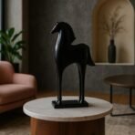 Xtore Elegant Black Horse Figurine | Modern Minimalist Home,Office Decor | Sleek Resin Sculpture | Contemporary Home Accent - Fast Shipping to USA & Canada - Image 4
