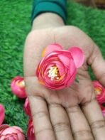 VRB Dec 12 Pcs Artificial Small Pheony Flowers Fake Water Floating Flowers for Pooja Thali, Festival and Events, Home Decor,Table, Pooja Room, Diwali Decoration Items and DIY Craft (Pink) - Fast Shipping to USA & Canada - Image 2