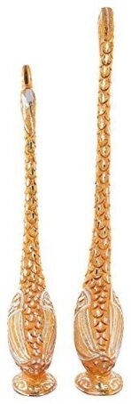 JaipurCrafts Aluminium Pair of Kissing Duck Showpiece, 19 in, Golden, 1 Piece - Fast Shipping to USA & Canada - Image 3