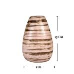 Xtore Marbled Ceramic VASE with Striped Pattern for Home Decor (Pack of 1, Brown) - Fast Shipping to USA & Canada - Image 4