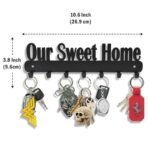 Sehaz Artworks Key Holder for Home Decor Stylish | Key Hangers for Wall | Key Stand | Key Chain Holder | Wall Stand Holder - Our Sweet Home Metal Keyholder - Fast Shipping to USA & Canada - Image 3