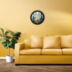 Xtore Radhe Krishna Modern Elegant Minimal Wall Clock | Ergonomic Design | Beautiful Round Dial | for Home, Office - Black - Fast Shipping to USA & Canada - Image 3