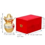 Webelkart Premium Plated Pooja Kalash with Coconut for Pooja Decor with Red Velvet Box/Swastik Kalash for Puja Temple Home Decorative Item/Diwali Gift Item/mangal Kalash (Gold) - Fast Shipping to USA & Canada - Image 3