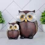 Global Grabbers Owl Statue for Good Luck Showpiece Home Decor Items for Living Room and Gifts (Maroon) - Fast Shipping to USA, Canada & India - Image 4