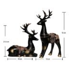 Xtore Creative Resin Golden and Black Reindeer Sculptures | Beautiful Home Decor | Lifts up Energy of Your Room (Pack of 2, Black) - Fast Shipping to USA & Canada - Image 4
