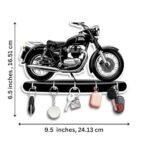 Webelkart Premium HD UV Printed Bullet Bike Shape Wooden Key Holder Home and Office Decor- Home Decor Items for Wall (9.5 x 6.5 Inch, Wood, Multicolor) - Fast Shipping to USA & Canada - Image 2