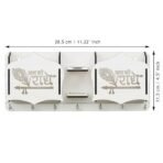 Webelkart Antique Wall Mounted Key Holder for Home/Office Decor/Key Hanger for Wall Decor, Key Stand for Home,Key Chain Decorative Item for Home Jay Shree Radhe Designer Key Holder(11.5" Inches) - Fast Shipping to USA & Canada - Image 3