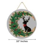 Webelkart Merry Christmas Wooden Printed Wall Hanging Ornaments for Christmas and Home Decor| Gifts Item for Home Decoration Ornaments (10" Inches) - Fast Shipping to USA & Canada - Image 5