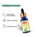 Indiana Rosemary Essential Oil for Hair Growth, Hair Fall Control and Nourishment, Skin Care | Clinically Tested & Ecocert Certified Organic 100% Pure, Natural, Undiluted | 15ml (15ml) - Fast Shipping to USA & Canada