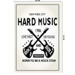 Sehaz Artworks Home Decor Items | Room Decor | Wall Decor | living Room Decorative Items | hard-music' Rust Looks Wall Sign for Wall Decoration Tin Sign (MDF, 30 cm x 20 cm x 0.3 cm) - Fast Shipping to USA & Canada - Image 3