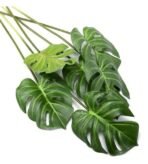 VRB Dec Artificial Plant Big Palm Leaves for Decoration Items for Living Room Craft Decorative Table Top Indoor Plants for Office Desks & Counters (Green) (Pack of 12 Pcs) - Fast Shipping to USA & Canada - Image 3