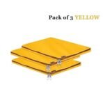 XTORE PRIM E and Finest SAREE COVER with Zipper Closure & Transparent Window (Pack of 3, YELLOW) - Fast Shipping to USA & Canada - Image 2