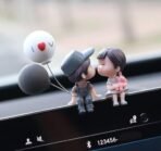 VRB Dec 1 Set of Car Dashboard Decoration Items/car Decor Accessories for Dashboard,Miniature Toys,Car Dashboard Interior Decoration Accessories for Car,SUV,etc. (CoupleMiniature with Ballon - 1 Set) - Fast Shipping to USA & Canada - Image 2