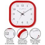 Sehaz Artworks Wall Clock for Living Room Stylish Latest | Wall Clock for Hall | Wall Watch for Living Room | Clock for Home Stylish - Red 28x28 CM - Fast Shipping to USA & Canada - Image 2