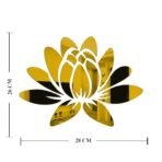 Xtore Lotus Shape Wall Mirror for Home Decor (Pack of 1, Golden) - Fast Shipping to USA & Canada - Image 4