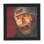 JaipurCrafts Saibaba Framed UV Digital Reprint Painting (Wood, Synthetic, 30 cm x 30 cm) - Fast Shipping to USA & Canada