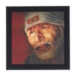 JaipurCrafts Saibaba Framed UV Digital Reprint Painting (Wood, Synthetic, 30 cm x 30 cm) - Fast Shipping to USA & Canada