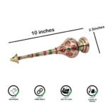 Pure Brass Gulab Pash Rose Water Holy Water and Perfume Sprinklers Gangajal Spray Bottle for Pooja/Puja Mandir Temple (Gold, 10 inches 1piece Color) - Fast Shipping to USA & Canada - Image 5