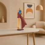 Xtore Gold & Burgundy Resin Family Figurine | Modern Decorative Statue | Parent and Child Design | Living Room, Bedroom, Office Accent - (Pack of 1, Multicolor) - Fast Shipping to USA & Canada - Image 3