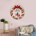 Webelkart Antique Merry Christmas Printed Wall Hanging/Front Door Hanging for Home and Christmas Decorations Items Christams Hanging (10" inches) - Fast Shipping to USA & Canada - Image 3