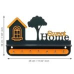 Webelkart Premium Stylish Wooden Sweet Home Keys Hanger for Wall Decor/Key Holder for Home Decoration/Key Chain for Office Decor, Key Holder for Wall (28 Cm x 18 Cm) - Fast Shipping to USA & Canada - Image 3