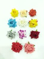 VRB DecTM (Pack of 6) Artificial Rose Velvet Flowers Fake Water Floating Flowers for Pooja Thali, Festival and Events, Home Decor,Diwali Decoration Items and DIY (Purple, 6) - Fast Shipping to USA & Canada - Image 4