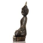 Global Grabbers Polyresin Sitting Buddha Idol Statue Showpiece for Home Decor Decoration Gift Gifting Items-A_ORG- BS2-(00), Orange - Fast Shipping to USA, Canada & India - Image 4