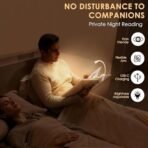 One94Store Mini Clip-On Reading Lamp - USB Rechargeable, Eye-Caring Night Light with 3 Light Modes, Special Folding Design, Perfect for Students (White) - Fast Shipping to USA & Canada - Image 2