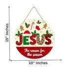 Webelkart Premium Christmas Jesus Wall Hanging for Home Decor, Round Holiday Themem,Wall Hanging for Christmas Decor,(10" Inches) - Fast Shipping to USA & Canada - Image 4