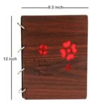 Sehaz Artworks Luck Hope Wooden Scrap Book Photo Album (30 cm x 21 cm x 3 cm, Brown) - Fast Shipping to USA & Canada - Image 2